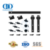 Edelstahl-Tür-Hardware-Schienen-Set, modernes Innen-Massivholz-Schiebetaschentür-Scheunentor-Hardware-DDBD014