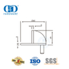 Halbmondförmiger, runder, bodenmontierter Halbkugel-Türstopper aus Edelstahl-DDDS001