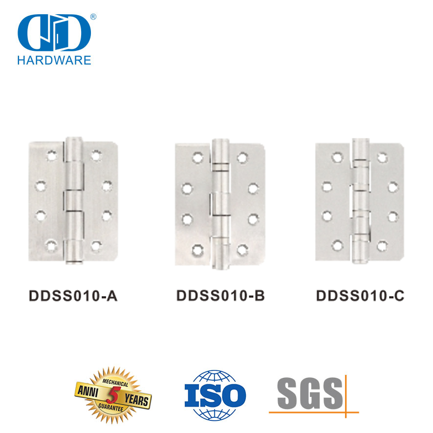 Türscharnier aus Edelstahl, eine runde Ecke, eine quadratische Ecke, DDSS010