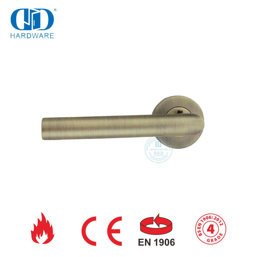 EN 1906-Zertifizierung Antiker Messinghebeltyp bündiger Außentürgriff-DDTH003-AB