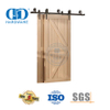 Edelstahl Rolling Industrial Quiet Black Exterior Double Kit Schiebe-Scheunentor-Hardware Türrollen-Hardware-DDBD024
