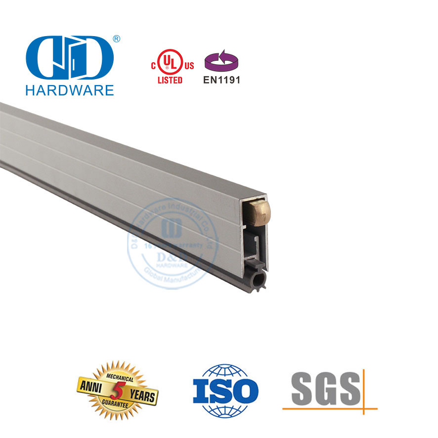 Schalldichte, eloxierte, wetterfeste, wetterfeste Schiebetür-Bodendichtung aus Aluminium für mittlere Beanspruchung-DDBS001