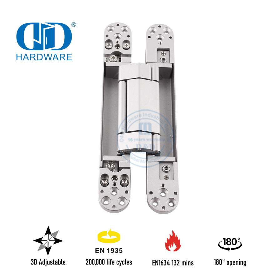 120 kg verstellbares verdecktes Türscharnier EN1935 für feuerbeständige Metalltüren-DDCH008-G120