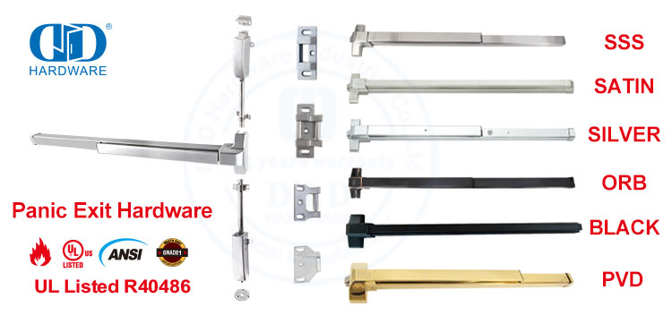 CE UL-gelistetes Feuerwiderstands-Panikausgangsgerät Bar Panikausgangsschloss für Metalltür-DDPD003-CE