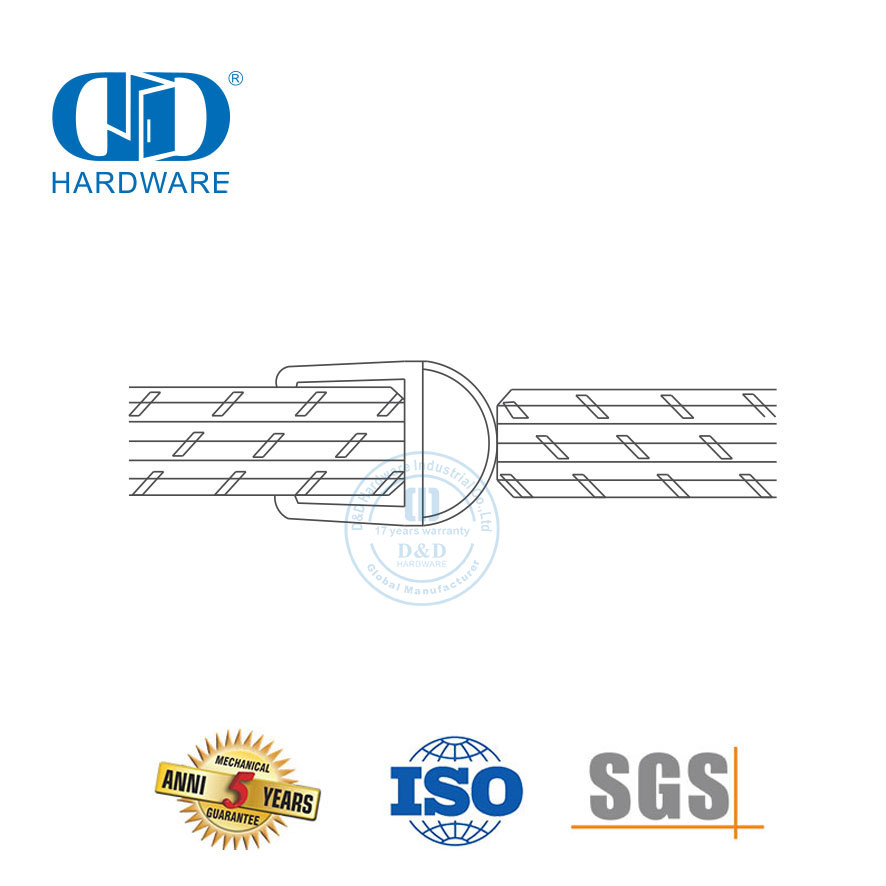 Glasbeschläge für Dusche, Schiebetür, Badezimmer, wasserdichter Dichtungsstreifen aus PVC-Gummi, DDWS002