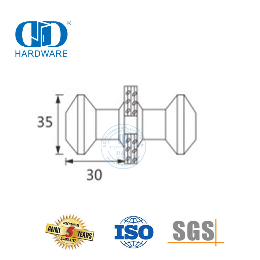 Aluminium-Möbelzubehör, Badezimmer-Türgriff, Hardware-Zubehör, Duschwand-Türknauf-DDSK002