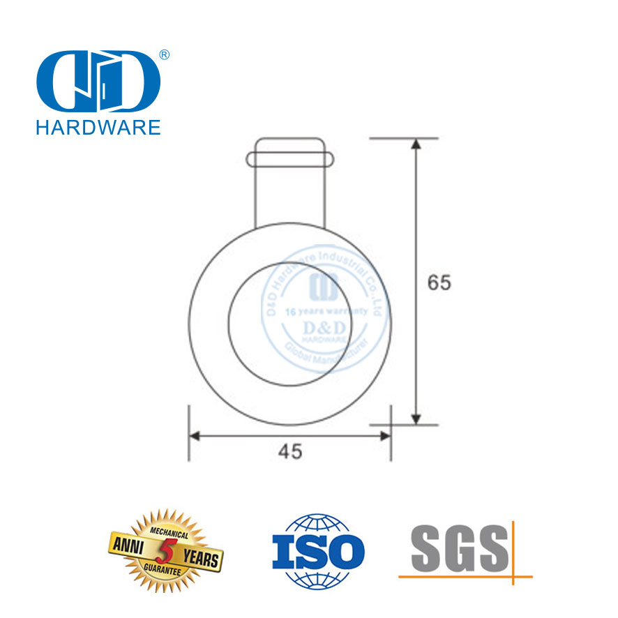 Radrolle Edelstahl Glas Hardware Badezimmerzubehör Rollenaufhänger für Schiebetür-DDGS121