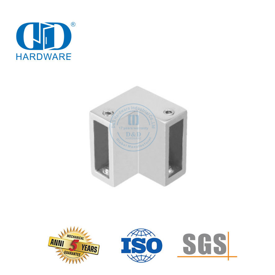 Kommerzielles Edelstahl-Duschkabinensystem, Glasplattenhalterung, Verbindungsstück, Glastürzubehör-DDSC011