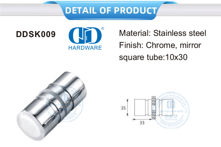 Maßgeschneiderter Aluminium-Türgriff-Verriegelungsknopf, Tür-Duschknopf, Glastürknopf-DDSK009