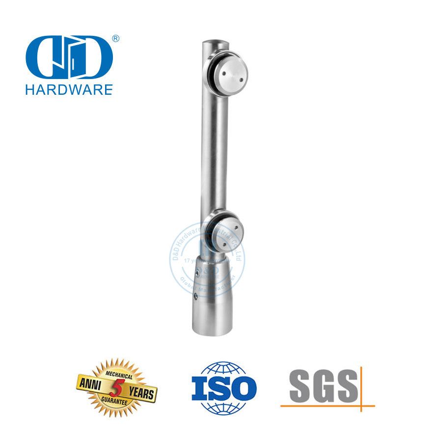 Edelstahl-Schiebetür-Hardware-Patchbeschlag, drehbarer Glasbeschlag für Eingangs-Glastür-DDGP002