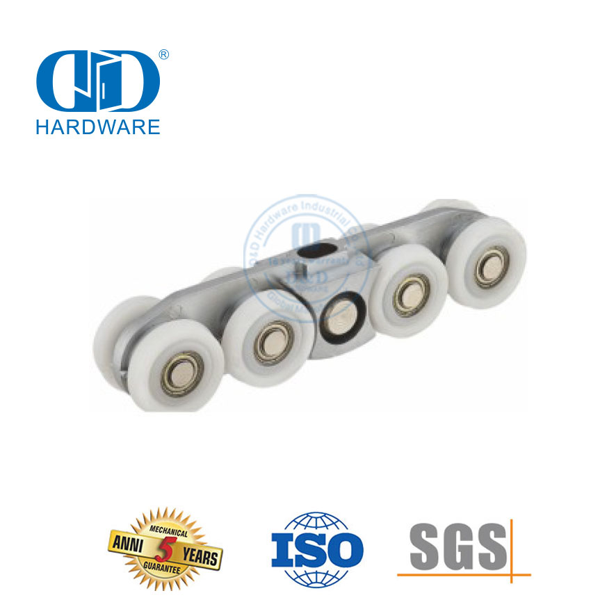 Langlebiges Edelstahl-Schiebetür-Hängerollenrad, Glaszubehör-Set, Türbeschlag für Badezimmer, DDGS151