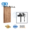 Edelstahl-versteckte Schiene, verdeckte, mattschwarze Holz-Schiebetür-Rollenset, Hardware-DDBD022