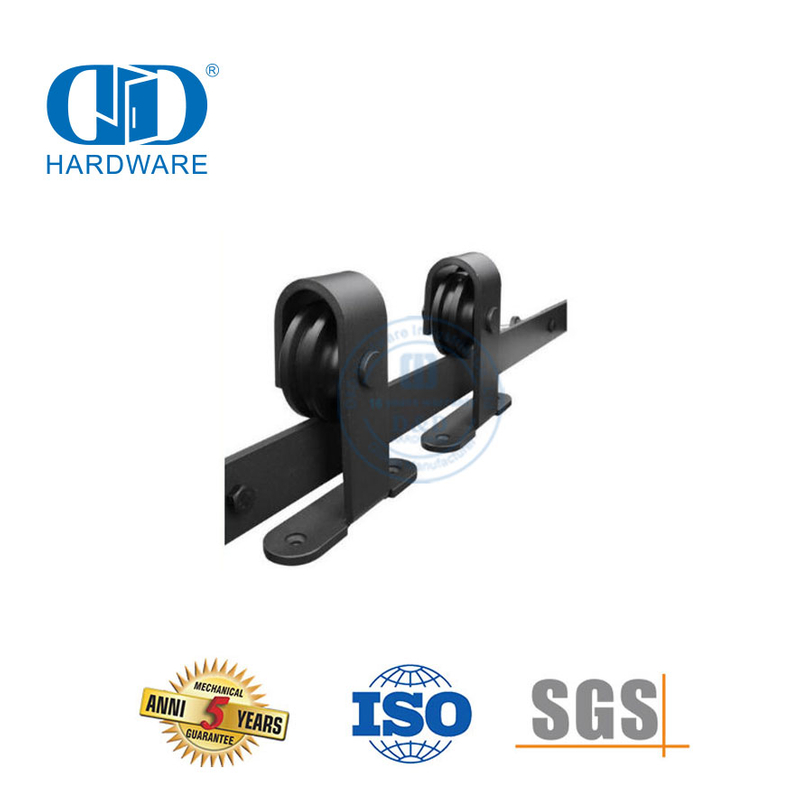 Hochleistungs-Scheunentorbeschläge aus Edelstahl, Schienensatz für zweifaltbare Scheunentorbeschläge, DDBD005