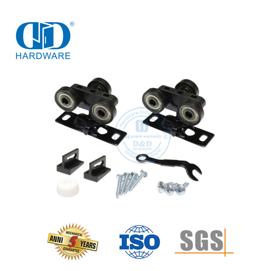 Langlebige Scheunentor-Hardware aus Edelstahl, langlebiges Schienenrad-Rolltor-Zubehör, Apartment-Hotel-Tür-Hardware-DDBD054