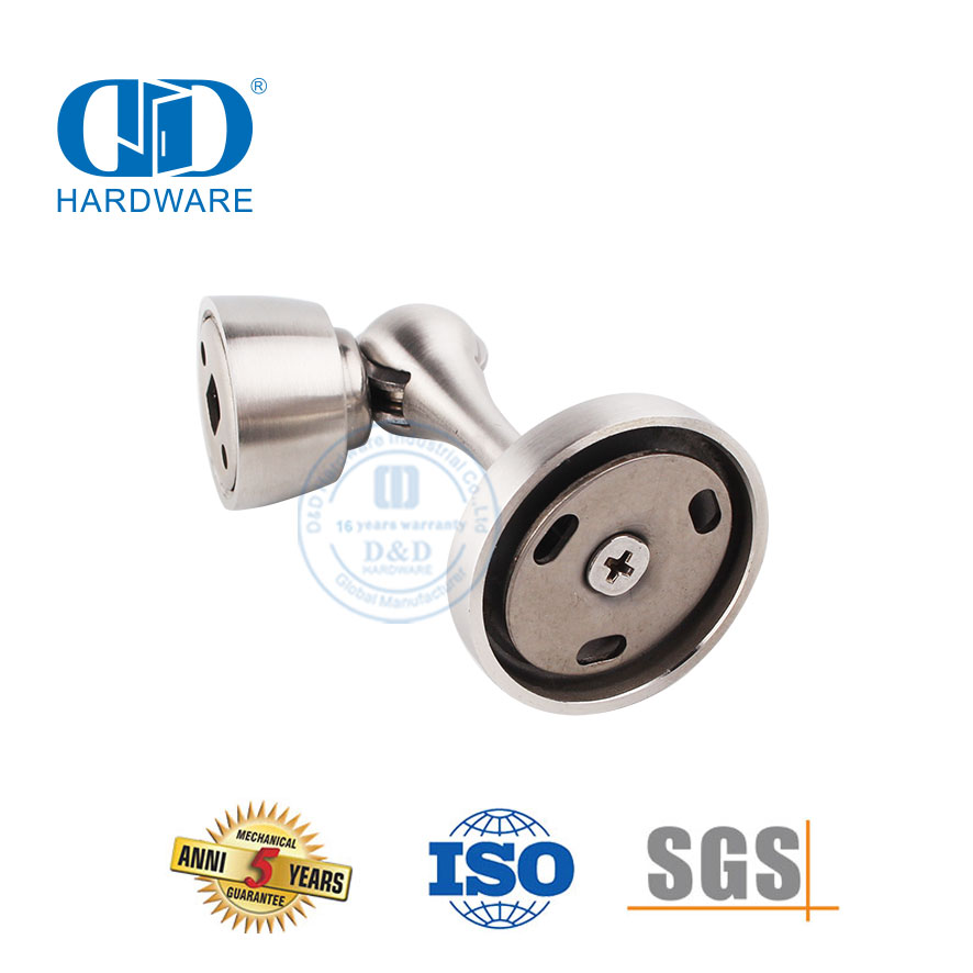Zubehör für Türbeschläge, bodenmontierter Türstopper aus 304 Edelstahl und Zinklegierung mit Magnet-DDDS028