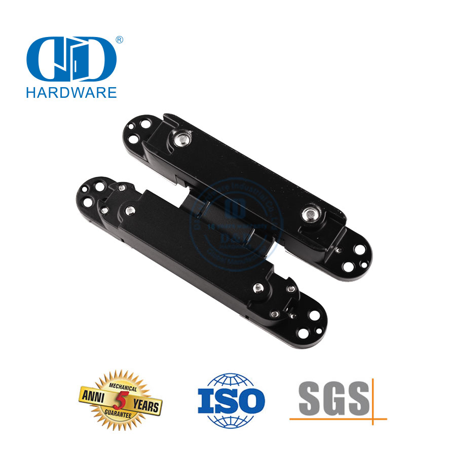 Verschiedene Abmessungen, Zinklegierung, 3D, versteckt, robust, 180-Grad-äußeres Doppeltürscharnier-DDCH008-G40