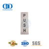 Quadratisches Schild aus Edelstahl, Druckplatte für Badezimmer, Waschraum, Toilette, Tür, Signaturschild-DDSP004