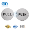 Push-Pull-Türschild aus Edelstahl, rundes Schild, Signaturschild für öffentliche Waschräume, Toilettentür, DDSP009