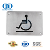 Quadratisches Schild, Edelstahl-Schild für Behinderte, Badezimmer-WC-Schild für Behinderte – DDSP001 – Behinderte