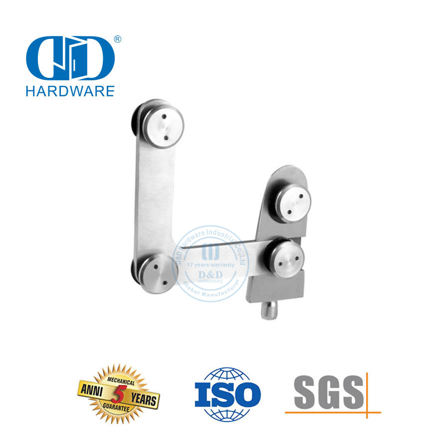 Edelstahl-Glasmontage-Glasverbinder, passend für Seitenwand, Piovt-Glas-Hardware-DDGP010