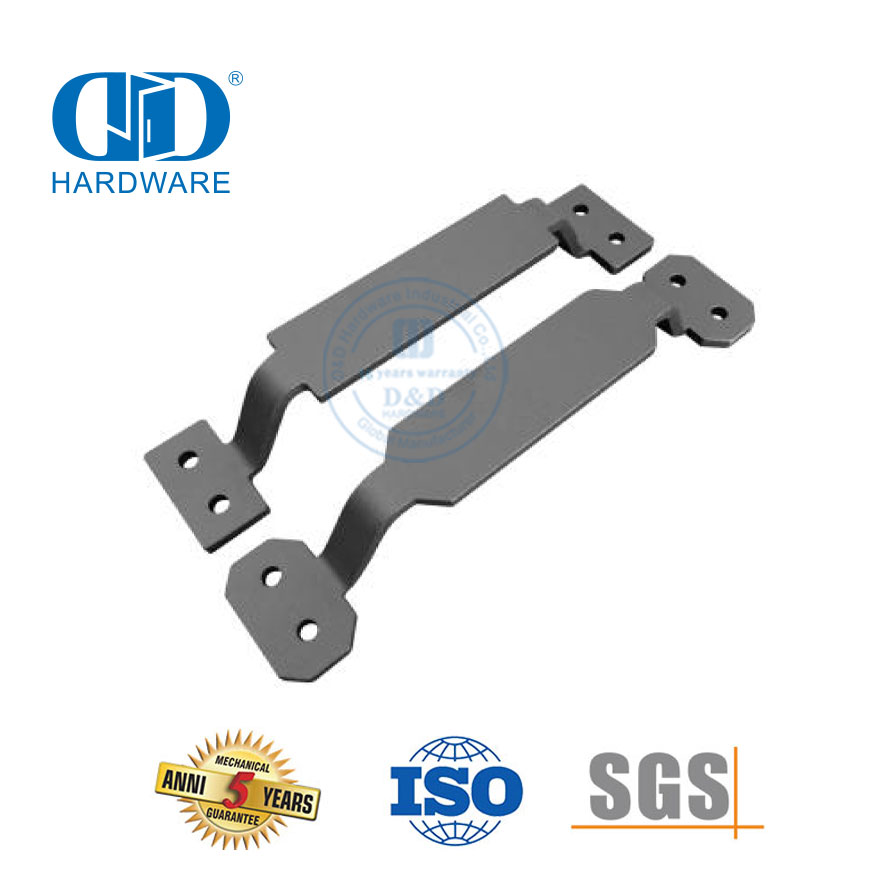 Edelstahl-Garagen, Schuppen, schwarzer Torgriff aus massivem Stahl für Schiebetüren, Scheunentore, Außentür-Hardware, Ziehgriff-DDBD122