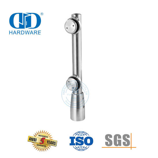 Edelstahl-Schiebetür-Hardware-Patchbeschlag, drehbarer Glasbeschlag für Eingangs-Glastür-DDGP002