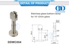 Edelstahl-Hardware-Zubehör, Chrom-Duschglas-Clip, Patch-Befestigung, Glasverbinder, untere Klemme für Toiletten – DDWC004
