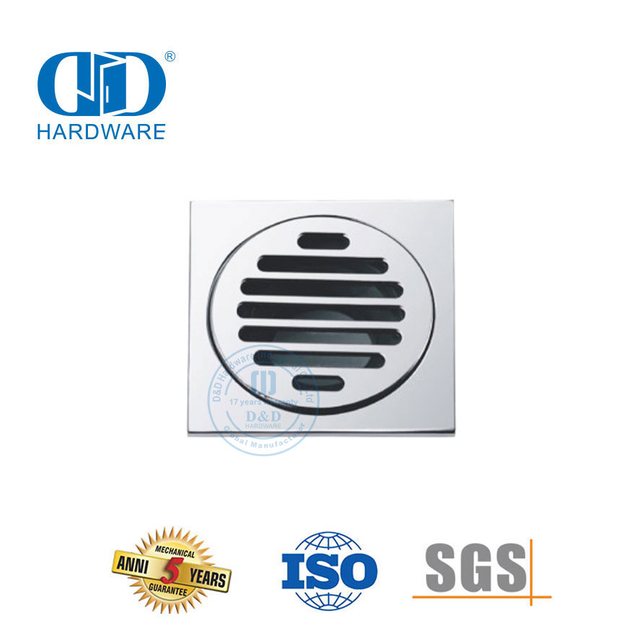 Edelstahl-Kunststoff-Sqaure-Typ-Linear-Duschablauf-Badezimmer-Hardware-Bodenablauf für Badezimmer-DDFD001
