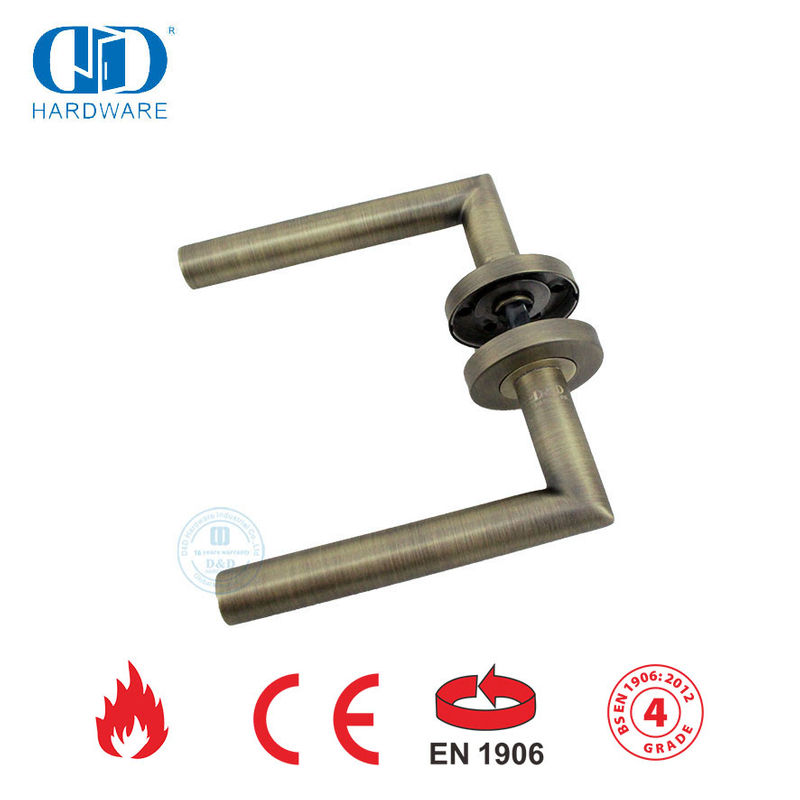 EN 1906-Zertifizierung Antiker Messinghebeltyp bündiger Außentürgriff-DDTH003-AB