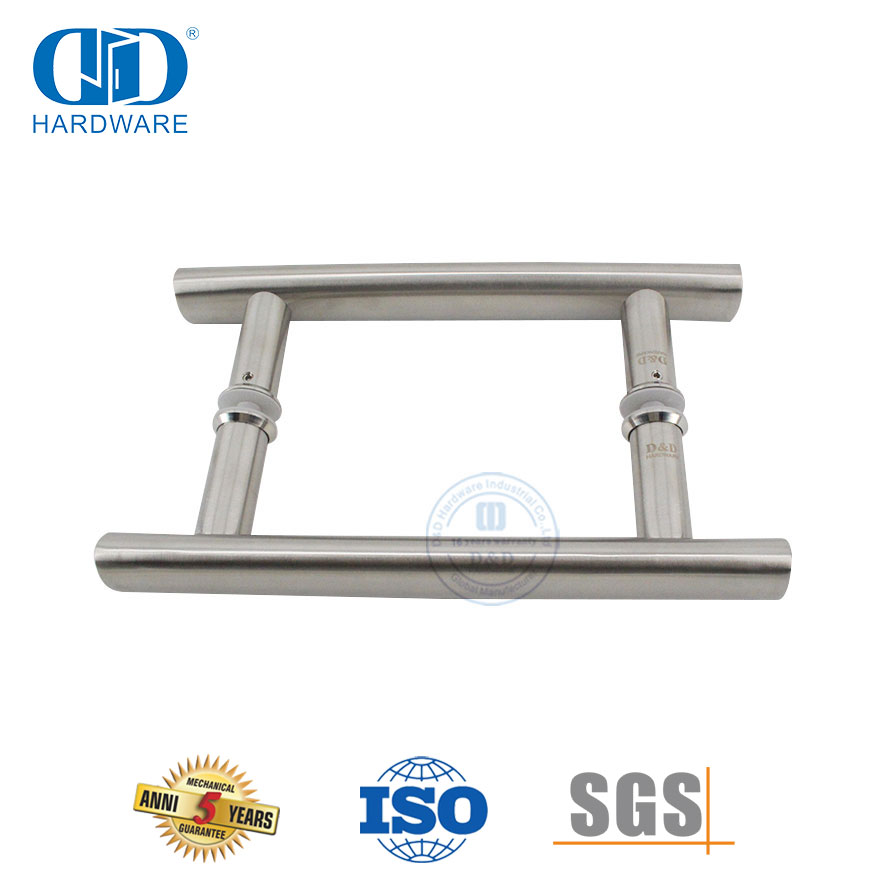Hochwertiger H-förmiger Edelstahl-Zuggriff für Glasschiebetüren-DDPH001-A Φ25-SSS