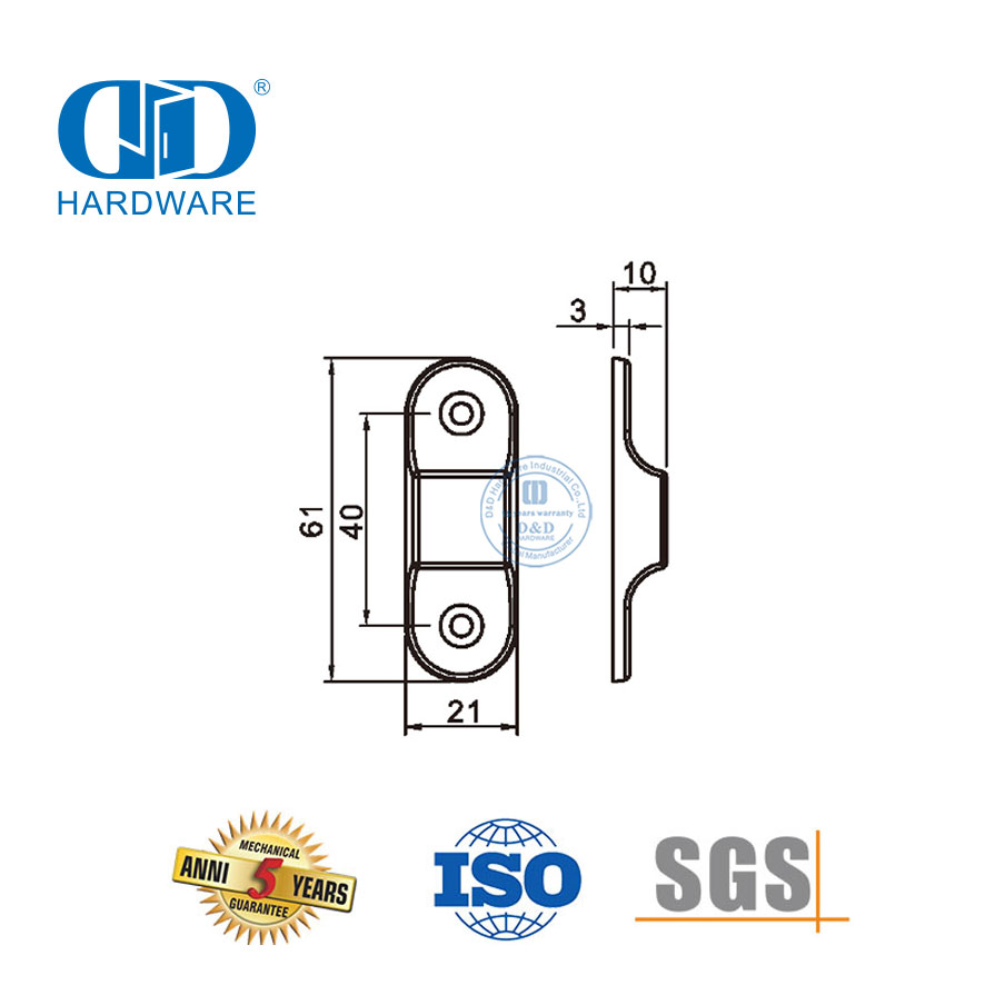 Gummi-Magnet-Türstopper-Fang-Set für Falttüren mit Doppel-DDDS056