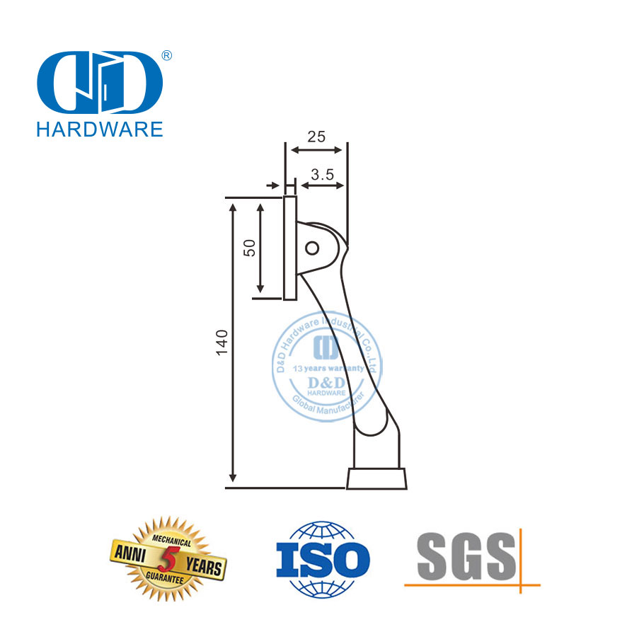 Türstopper aus Zinklegierung für Government-DDDS022