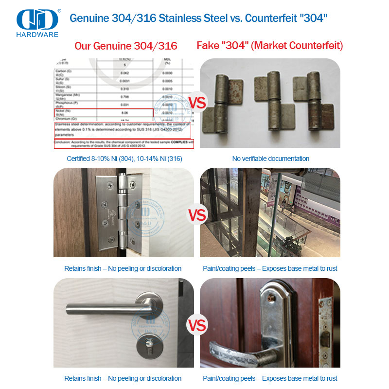 ANSI Grade 1 BHMA Hochleistungs-Sicherheitsscharniere für Regierungsbürotüren-DDSS001-ANSI-1-5x5x4,8mm