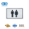 Edelstahl-Schild, quadratisch, Unisex, für öffentliche Waschräume, Badezimmer, Toilette, Türschild, DDSP003