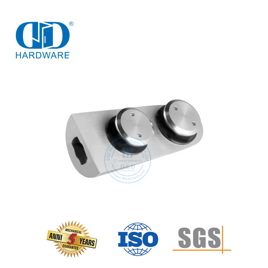 Edelstahl-Untertür-Drehzapfen, Glastür-Hardware, Dreh-Patch-Beschlag, oberer Drehzapfen-DDGP012