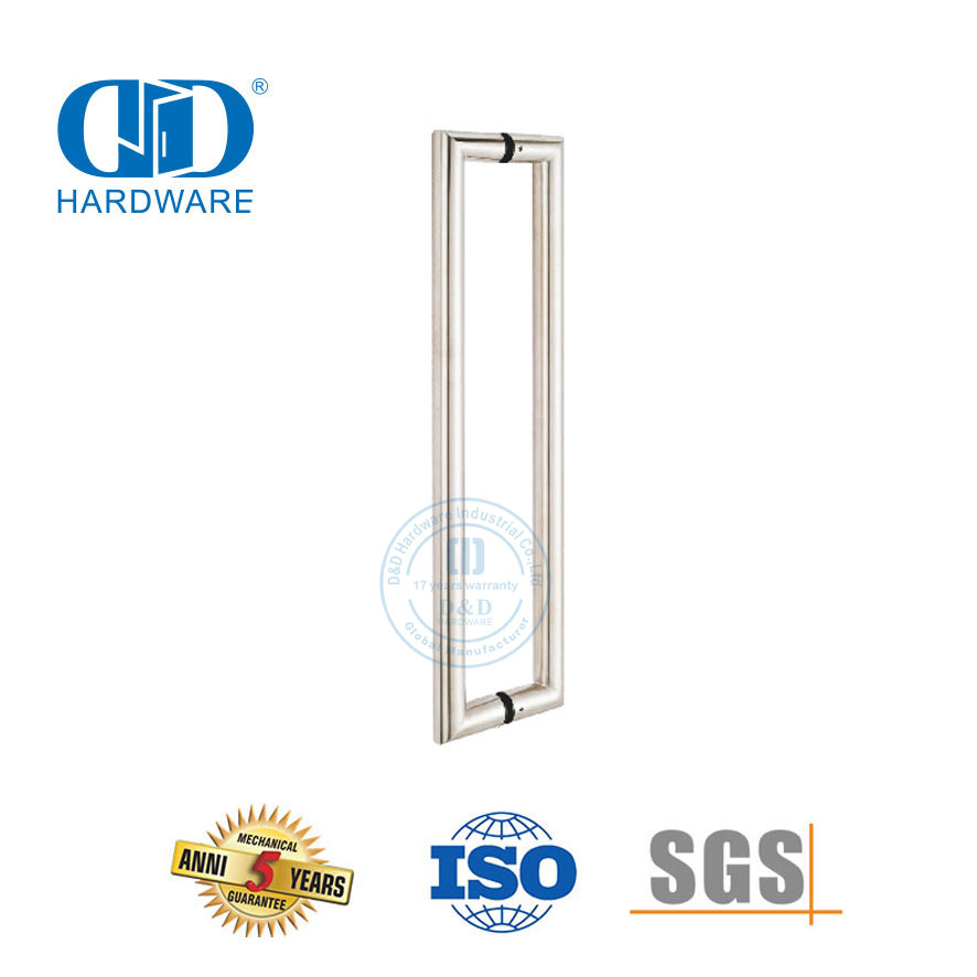 Edelstahl-Holz-Griff, groß, quadratisch, rund, Glas, Gehrung, Zuggriff-DDPH002