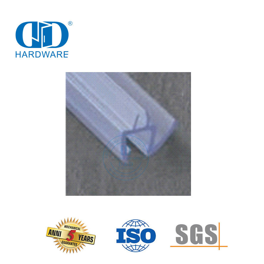 Hochwertige Glasbeschläge, PVC-Glastür-Dichtungsdichtung, Silikonkautschuk-Dichtungsstreifen, Duschdichtungsstreifen-DDWS005