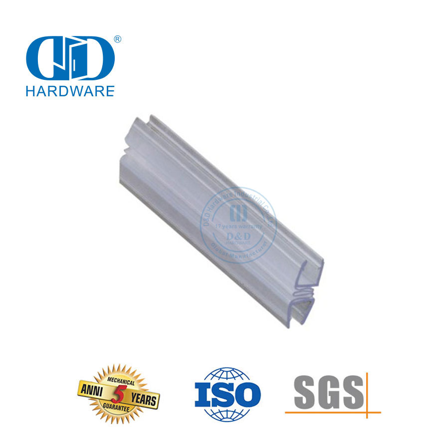Gummi-Glastür-Zubehör, rahmenlose Glas-Duschtür, wasserdichter magnetischer Kunststoff-PVC-Dichtungsstreifen-DDWS010