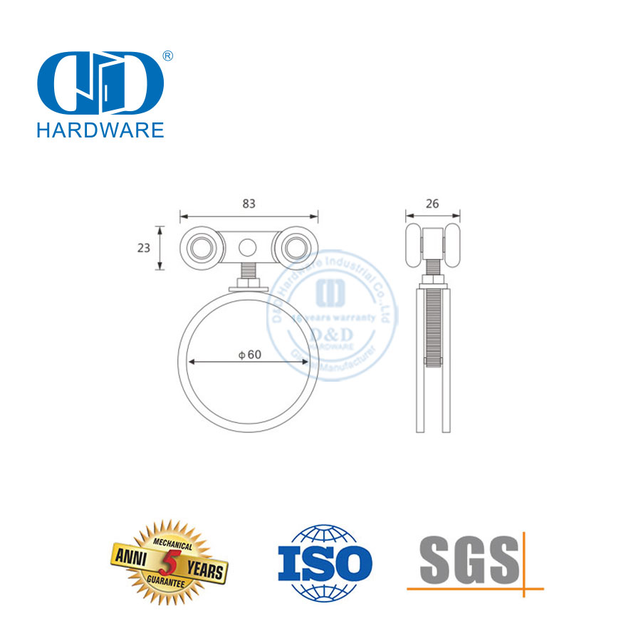 Schiebetürhänger Edelstahl Badezimmerzubehör Glasbeschläge Türbeschläge für Schiebetüren-DDGS131