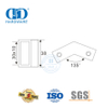Hochwertiger Vierkantrohr-Glasklemmverbinder aus Edelstahl für Badezimmerarmaturen-DDSC017