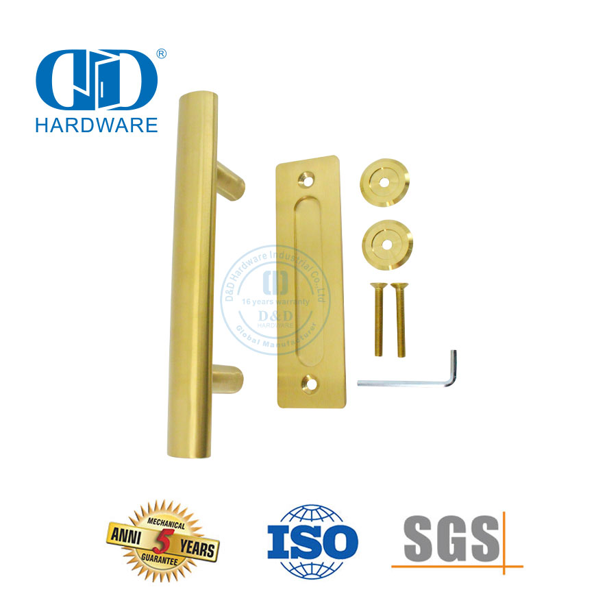 Edelstahl-Holztür, doppelseitiger Scheunentorgriff, kommerzielle Anwendung, hohler Hebelgriff-DDBD101 SB