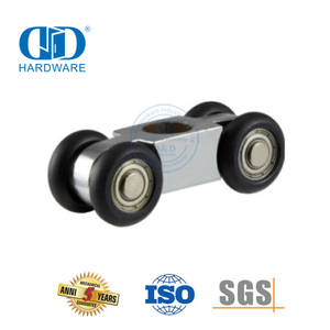 Edelstahl-Büro-hängendes Rad-Schiebetür-Rollen-Schienen-Riemenscheiben-Glas-Hardware für Toiletten-Badezimmer-DDGS157