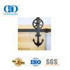 Edelstahl-Tür-Hardware-Schienen-Set, modernes Innen-Massivholz-Schiebetaschentür-Scheunentor-Hardware-DDBD014