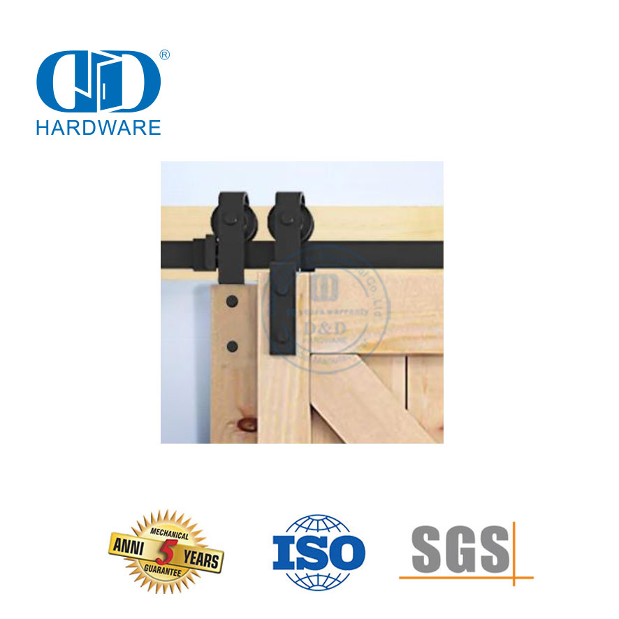 Edelstahl-Scheunentürschiene, abnehmbare Holztür-Hardware-Zubehör, Haushalts-Schiebetürschiene-DDBD020