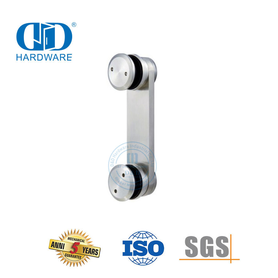 Horizontaler Glasverbinder aus Edelstahl, Möbelzubehör, Glastür-Drehgelenk-DDGP017