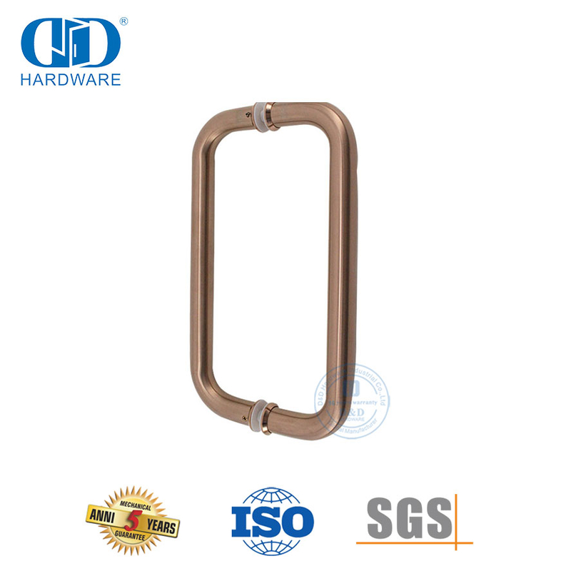 Runder röhrenförmiger Edelstahl-Duschglas-Türgriff-DDPH007-A-RG