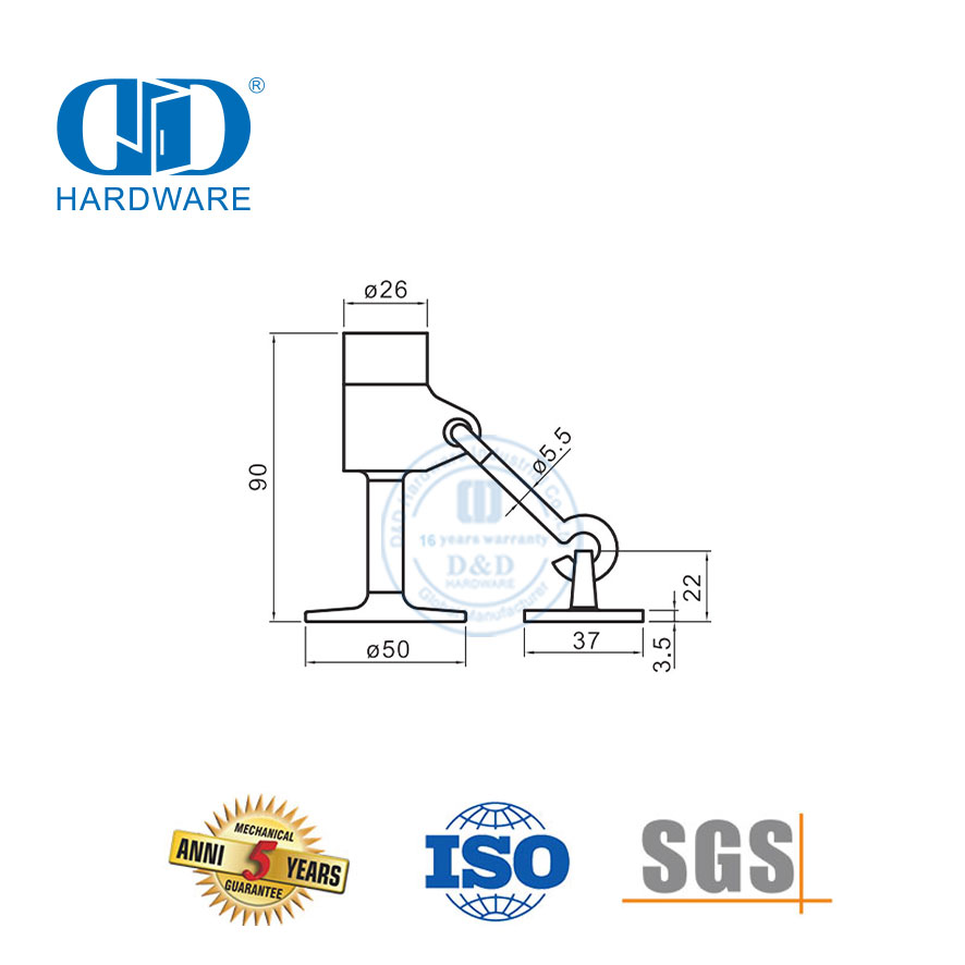 China-Lieferant Hochleistungs-Türstopper aus Edelstahl für Wohngebäude-DDDS038