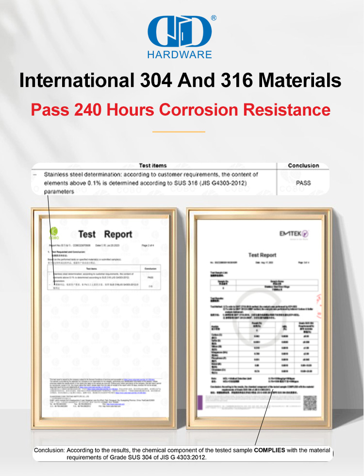 ANSI Grade 1 BHMA Hochleistungs-Sicherheitsscharniere für Regierungsbürotüren-DDSS001-ANSI-1-5x5x4,8mm