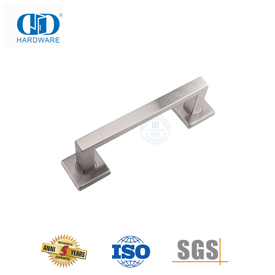 Quadratischer, einseitiger Druckgriff aus satiniertem Edelstahl für gewerbliche Glas- und Metalltüren – DDPH035