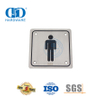 Edelstahl-Feuer-Signatur-Hängetafel-Schild, männliches Badezimmer-WC-Schild-DDSP001
